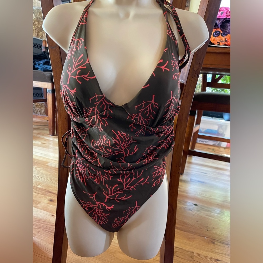 Victoria's Secret Tankini Top 36D Print Bottoms Large
